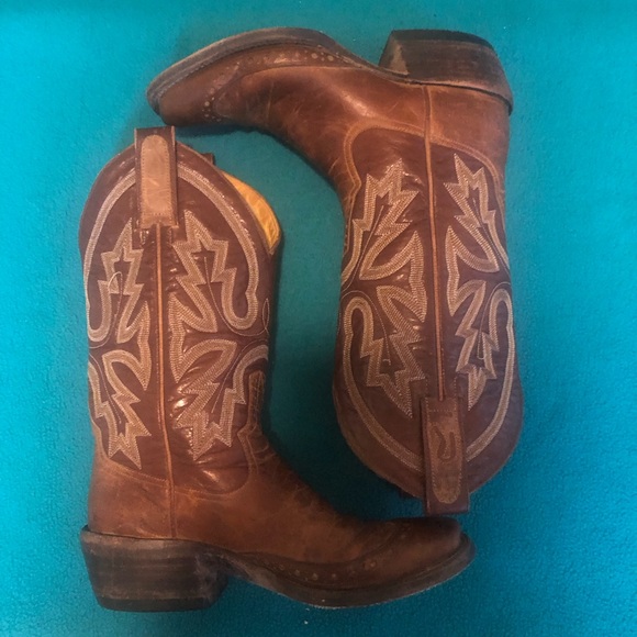 Rod Patrick Wing Tip Square Toe Western Boots - Picture 2 of 16